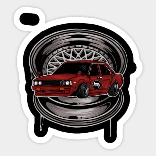 Red corolla Sticker